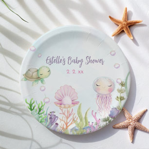 Sea Creatures Baby Dusche Teller