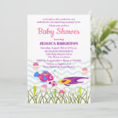 Sea Creatures Babydusche Einladung (Stehend Vorderseite)