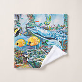 Sea Creatures Beach House Badetuch Set (Waschlappen)