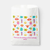 Sea Creatures Birthday Party Baby Shooter Geschenktütchen (Vorderseite)