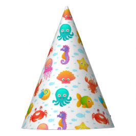 Sea Creatures Birthday Party Baby Shooter Partyhütchen