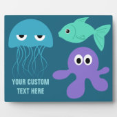 Sea Creatures custom text plaque Fotoplatte (Vorderseite)