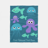 Sea Creatures Custom Vlies-Decks Fleecedecke (Vorderseite)