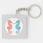 Sea Creatures Square Schlüsselanhänger (Rückseite)