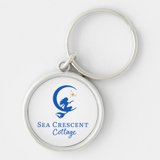 Sea Crescent cottage keychain, bag charm Schlüsselanhänger (Vorne)
