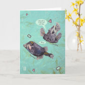 Sea Crews Trunkfish Jubiläum Karte (Gelbe Blume)