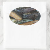 Sea Cucumber ... Yaowarat Market Food Ovaler Aufkleber (Tasche)