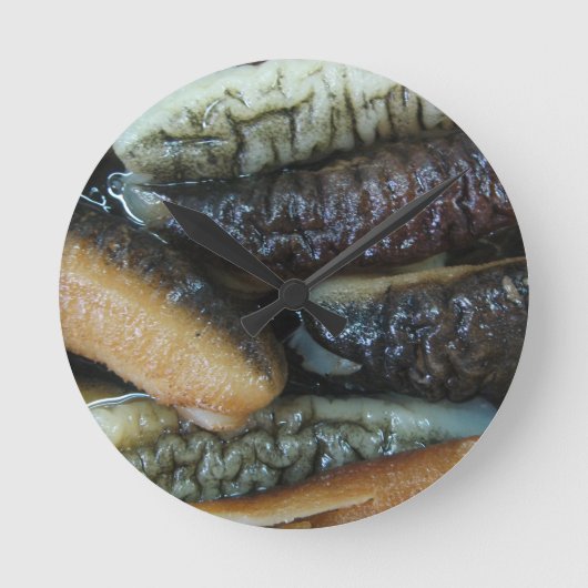 Sea Cucumber ... Yaowarat Market Food Runde Wanduhr (Vorderseite)