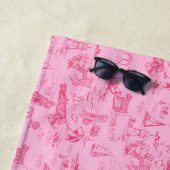 Sea Dog Toile Pink  Strandtuch (Beispiel)