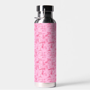 Sea Dog Toile Pink Trinkflasche