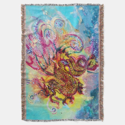 SEA DRAGON Aqua Blue Fantasy Decke (Vorderseite Vertikal)