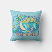 Sea Dragon, Pixel Art, pixelart Kissen (Vorderseite)