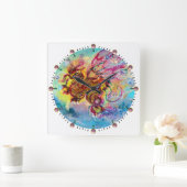 SEA DRAGON QUADRATISCHE WANDUHR (Zuhause)