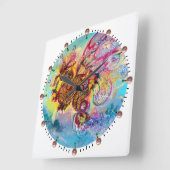 SEA DRAGON QUADRATISCHE WANDUHR (Winkel)