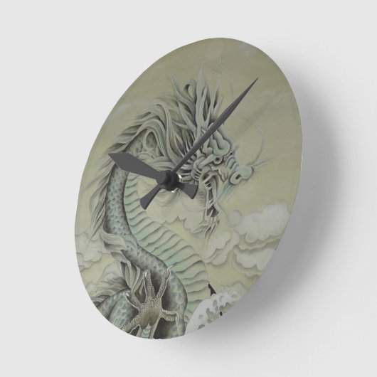 Sea Dragon Runde Wanduhr (Winkel)