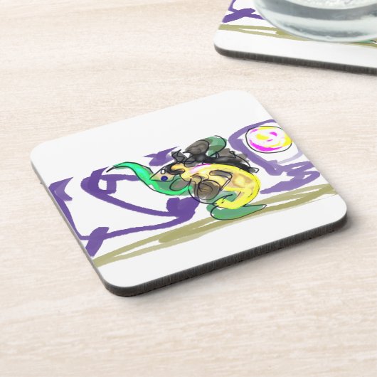 Sea dragon Summer Getränkeuntersetzer (Linke Seite)