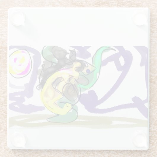 Sea dragon Summer Glasuntersetzer (Rückseite)