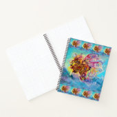 SEA DRAGON UNTER WAVES Fantasy Pink Blue Notizblock (Innenseite)