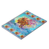 SEA DRAGON UNTER WAVES Fantasy Pink Blue Notizblock (Linke Seite)