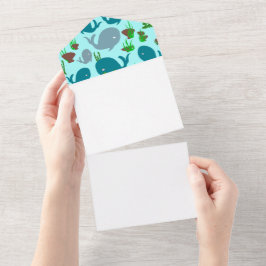 Sea Dream Handgezeichnet Baby Einladungen Ozeansee