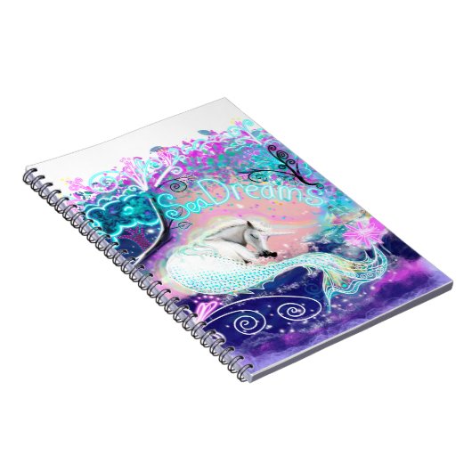 Sea Dreams Unicorn Art Notebook Notizblock (Rechte Seite)