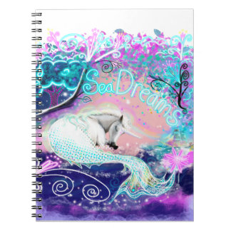 Sea Dreams Unicorn Art Notebook Notizblock