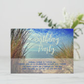 Sea Dunes Geburtstagsparty Einladung (Stehend Vorderseite)