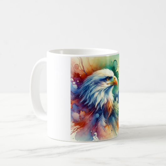 Sea Eagle Majesty 010924AREF151 - Watercolor Kaffeetasse (Vorderseite Links)