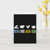 Sea Ewe Hen Tea Funny Joke Karte (Gelbe Blume)
