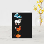 Sea Ewe Hen Tea Funny Joke Saying Quote Men Women  Karte (Gelbe Blume)