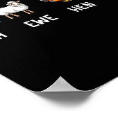 Sea Ewe Hen Tea Funny Joke Saying Quote Men Women  Poster (Ecke)