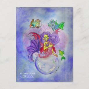 SEA FAIRY & FRIENDS Postcard Postkarte