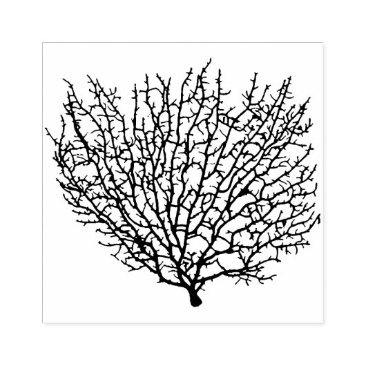 Sea Fan Coral Gummistempel (Prägung)