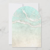 Sea Foam Beach Wedding Arch ID837 Einladung (Rückseite)