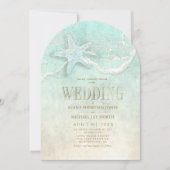 Sea Foam Beach Wedding Arch ID837 Einladung (Vorderseite)