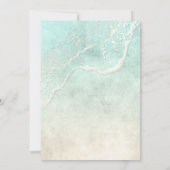 Sea Foam Beach Wedding Bridal Shower ID837 Einladung (Rückseite)
