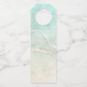 Sea Foam Beach Wedding Cheers ID837 Flaschenanhänger (Rückseite)