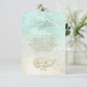 Sea Foam Beach Wedding Details ID837 Begleitkarte (Stehend Vorderseite)