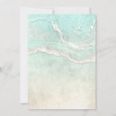 Sea Foam Beach Wedding ID837 Einladung (Rückseite)