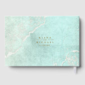 Sea Foam Beach Wedding ID837 Gästebuch (Rückseite)