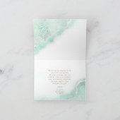Sea Foam Beach Wedding ID837 Karte (Innenseite)