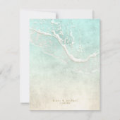 Sea Foam Beach Wedding ID837 RSVP Karte (Rückseite)