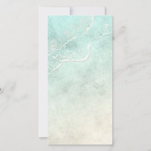 Sea Foam Beach Wedding Menu ID837 (Rückseite)