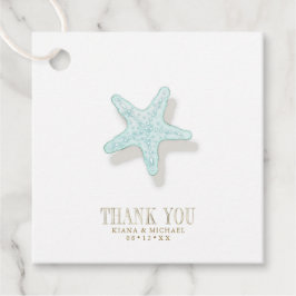 Sea Foam Beach Wedding Starfish ID837 Geschenkanhänger