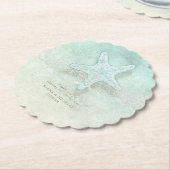 Sea Foam Beach Wedding Starfish ID837 Untersetzer (angewinkelt)