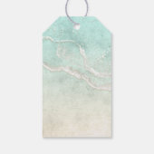 Sea Foam Beach Wedding Turtle ID837 Geschenkanhänger (Rückseite)