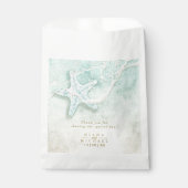 Sea Foam Beach Wedding Vielen Dank V2 ID837 Geschenktütchen (Vorderseite)