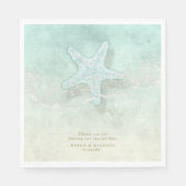 Sea Foam Beach Wedding Vielen Dank V2 ID837 Serviette (Vorderseite)