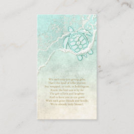 Sea Foam Beach Wedding Wishing Well V3 ID837 Begleitkarte
