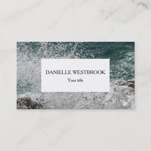 Sea Foam Foto Visitenkarte (Vorderseite)